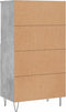 vidaXL - Hoge - kast - 60x36x110 - cm - bewerkt - hout - betongrijs