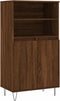 vidaXL - Hoge - kast - 60x36x110 - cm - bewerkt - hout - bruin - eikenkleur