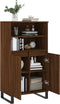vidaXL - Hoge - kast - 60x36x110 - cm - bewerkt - hout - bruin - eikenkleur