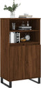 vidaXL - Hoge - kast - 60x36x110 - cm - bewerkt - hout - bruin - eikenkleur