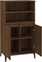 vidaXL - Hoge - kast - 60x36x110 - cm - bewerkt - hout - bruin - eikenkleur