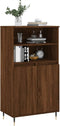 vidaXL - Hoge - kast - 60x36x110 - cm - bewerkt - hout - bruin - eikenkleur