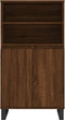vidaXL - Hoge - kast - 60x36x110 - cm - bewerkt - hout - bruin - eikenkleur