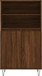vidaXL - Hoge - kast - 60x36x110 - cm - bewerkt - hout - bruin - eikenkleur