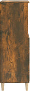 vidaXL - Hoge - kast - 60x36x110 - cm - bewerkt - hout - gerookt - eikenkleurig