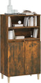 vidaXL - Hoge - kast - 60x36x110 - cm - bewerkt - hout - gerookt - eikenkleurig