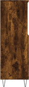 vidaXL - Hoge - kast - 60x36x110 - cm - bewerkt - hout - gerookt - eikenkleurig