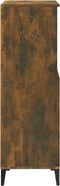 vidaXL - Hoge - kast - 60x36x110 - cm - bewerkt - hout - gerookt - eikenkleurig