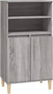 vidaXL - Hoge - kast - 60x36x110 - cm - bewerkt - hout - grijs - sonoma - eikenkleurig