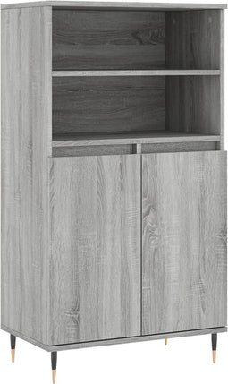 vidaXL - Hoge - kast - 60x36x110 - cm - bewerkt - hout - grijs - sonoma - eikenkleurig