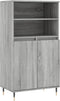 vidaXL - Hoge - kast - 60x36x110 - cm - bewerkt - hout - grijs - sonoma - eikenkleurig