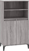 vidaXL - Hoge - kast - 60x36x110 - cm - bewerkt - hout - grijs - sonoma - eikenkleurig