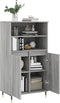 vidaXL - Hoge - kast - 60x36x110 - cm - bewerkt - hout - grijs - sonoma - eikenkleurig