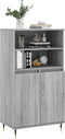 vidaXL - Hoge - kast - 60x36x110 - cm - bewerkt - hout - grijs - sonoma - eikenkleurig
