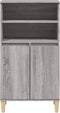 vidaXL - Hoge - kast - 60x36x110 - cm - bewerkt - hout - grijs - sonoma - eikenkleurig