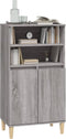 vidaXL - Hoge - kast - 60x36x110 - cm - bewerkt - hout - grijs - sonoma - eikenkleurig