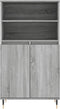 vidaXL - Hoge - kast - 60x36x110 - cm - bewerkt - hout - grijs - sonoma - eikenkleurig