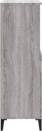 vidaXL - Hoge - kast - 60x36x110 - cm - bewerkt - hout - grijs - sonoma - eikenkleurig