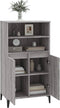 vidaXL - Hoge - kast - 60x36x110 - cm - bewerkt - hout - grijs - sonoma - eikenkleurig