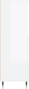 vidaXL - Hoge - kast - 60x36x110 - cm - bewerkt - hout - hoogglans - wit