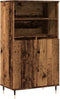 vidaXL - Hoge - kast - 60x36x110 - cm - bewerkt - hout - oud - houtkleurig