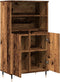 vidaXL - Hoge - kast - 60x36x110 - cm - bewerkt - hout - oud - houtkleurig