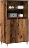 vidaXL - Hoge - kast - 60x36x110 - cm - bewerkt - hout - oud - houtkleurig
