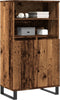 vidaXL - Hoge - kast - 60x36x110 - cm - bewerkt - hout - oud - houtkleurig