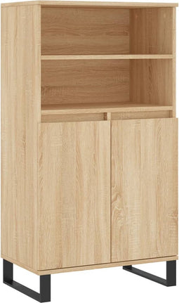 vidaXL - Hoge - kast - 60x36x110 - cm - bewerkt - hout - sonoma - eikenkleurig