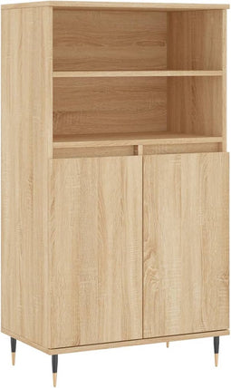 vidaXL - Hoge - kast - 60x36x110 - cm - bewerkt - hout - sonoma - eikenkleurig