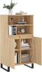 vidaXL - Hoge - kast - 60x36x110 - cm - bewerkt - hout - sonoma - eikenkleurig