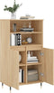 vidaXL - Hoge - kast - 60x36x110 - cm - bewerkt - hout - sonoma - eikenkleurig