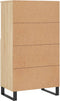 vidaXL - Hoge - kast - 60x36x110 - cm - bewerkt - hout - sonoma - eikenkleurig