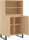 vidaXL - Hoge - kast - 60x36x110 - cm - bewerkt - hout - sonoma - eikenkleurig