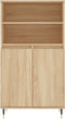 vidaXL - Hoge - kast - 60x36x110 - cm - bewerkt - hout - sonoma - eikenkleurig
