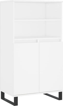 vidaXL - Hoge - kast - 60x36x110 - cm - bewerkt - hout - wit