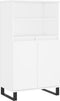 vidaXL - Hoge - kast - 60x36x110 - cm - bewerkt - hout - wit