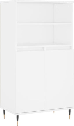 vidaXL - Hoge - kast - 60x36x110 - cm - bewerkt - hout - wit