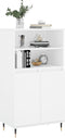 vidaXL - Hoge - kast - 60x36x110 - cm - bewerkt - hout - wit