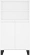 vidaXL - Hoge - kast - 60x36x110 - cm - bewerkt - hout - wit