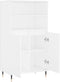 vidaXL - Hoge - kast - 60x36x110 - cm - bewerkt - hout - wit