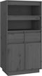 vidaXL - Hoge - kast - 60x40x116,5 - cm - massief - grenenhout - grijs