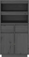 vidaXL - Hoge - kast - 60x40x116,5 - cm - massief - grenenhout - grijs
