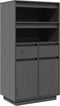 vidaXL - Hoge - kast - 60x40x116,5 - cm - massief - grenenhout - grijs