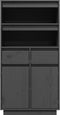 vidaXL - Hoge - kast - 60x40x116,5 - cm - massief - grenenhout - grijs
