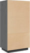 vidaXL - Hoge - kast - 60x40x116,5 - cm - massief - grenenhout - grijs