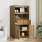 vidaXL - Hoge - kast - 60x40x116,5 - cm - massief - grenenhout - honingbruin