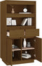 vidaXL - Hoge - kast - 60x40x116,5 - cm - massief - grenenhout - honingbruin