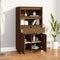 vidaXL - Hoge - kast - 60x40x116,5 - cm - massief - grenenhout - honingbruin