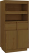 vidaXL - Hoge - kast - 60x40x116,5 - cm - massief - grenenhout - honingbruin